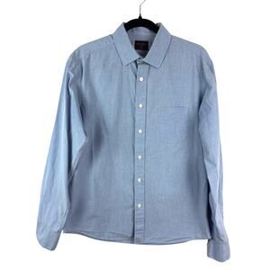 Untuckit Men's Blue Gingham Wrinkle Resistant Shirt - M